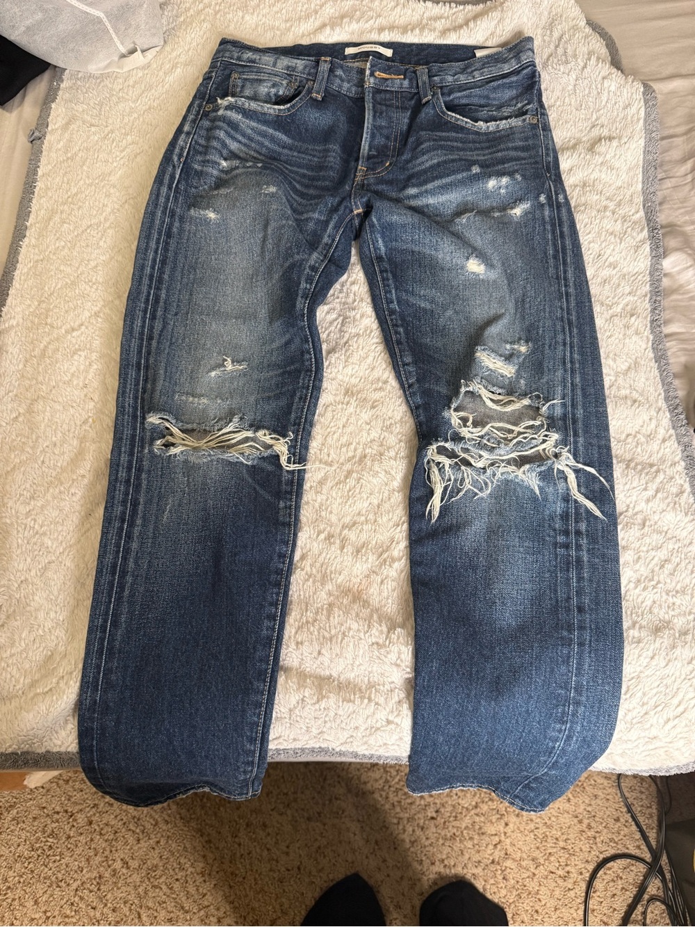 Women’s Distressed Blue Denim Jeans